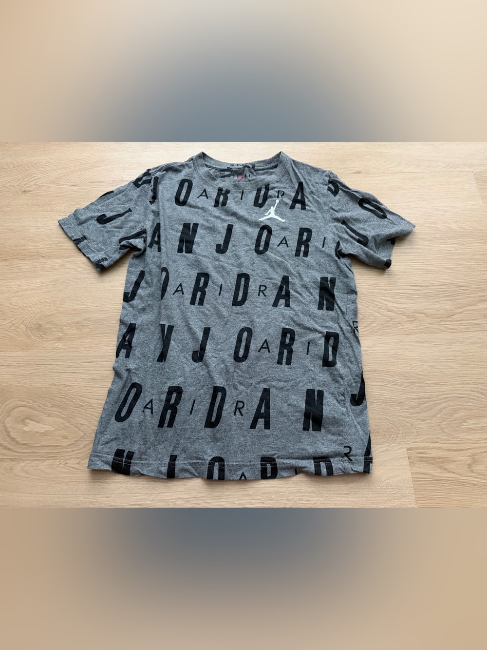 Air Jordan T Shirt Short Sleeve Youth XL 13-15 Years Jumpman Gray Black